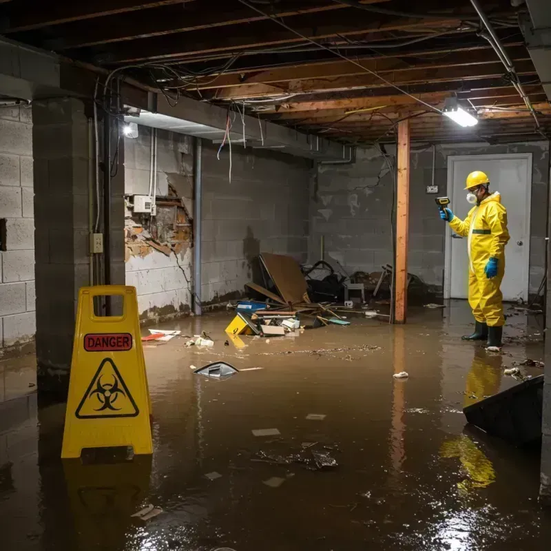 Flooded Basement Electrical Hazard in Southern Shores, NC Property